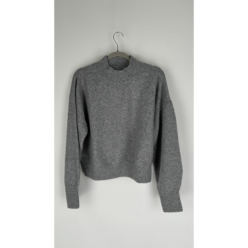 & Other Stories LA Wool Blend Mock Neck Sweater Pullover Womens Size Medium Grey